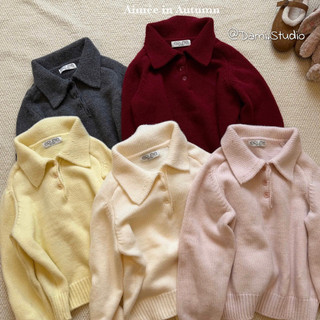 Len Polo ERUME Cúc Vintage Hàn Quốc Basic Trenddy Trẻ Trung Xinh Xắn QCCCl1(Ảnh Thật) |Dami.Studio