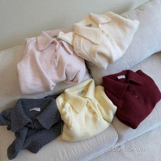 Len Polo ERUME Cúc Vintage Hàn Quốc Basic Trenddy Trẻ Trung Xinh Xắn QCCCl1(Ảnh Thật) |Dami.Studio