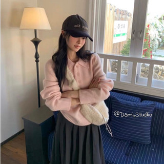 Len Polo ERUME Cúc Vintage Hàn Quốc Basic Trenddy Trẻ Trung Xinh Xắn QCCCl1(Ảnh Thật) |Dami.Studio