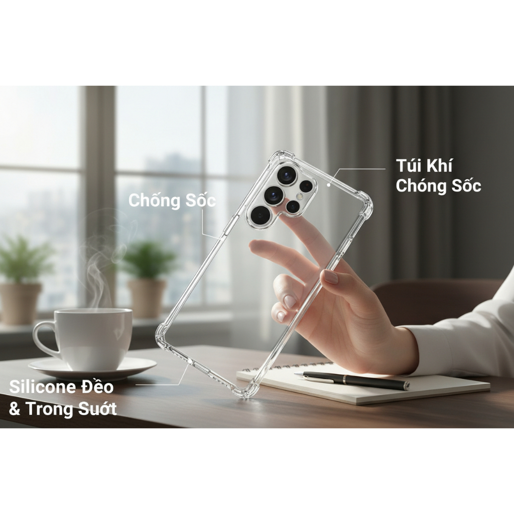 Ốp lưng trong suốt cho Samsung A16 / A12 / A15 / A04 / A05 / A04S / A05S / A13 / M14 / M12 / F12