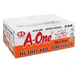 Thùng Mì A-One hương vị thịt xào gói 85g