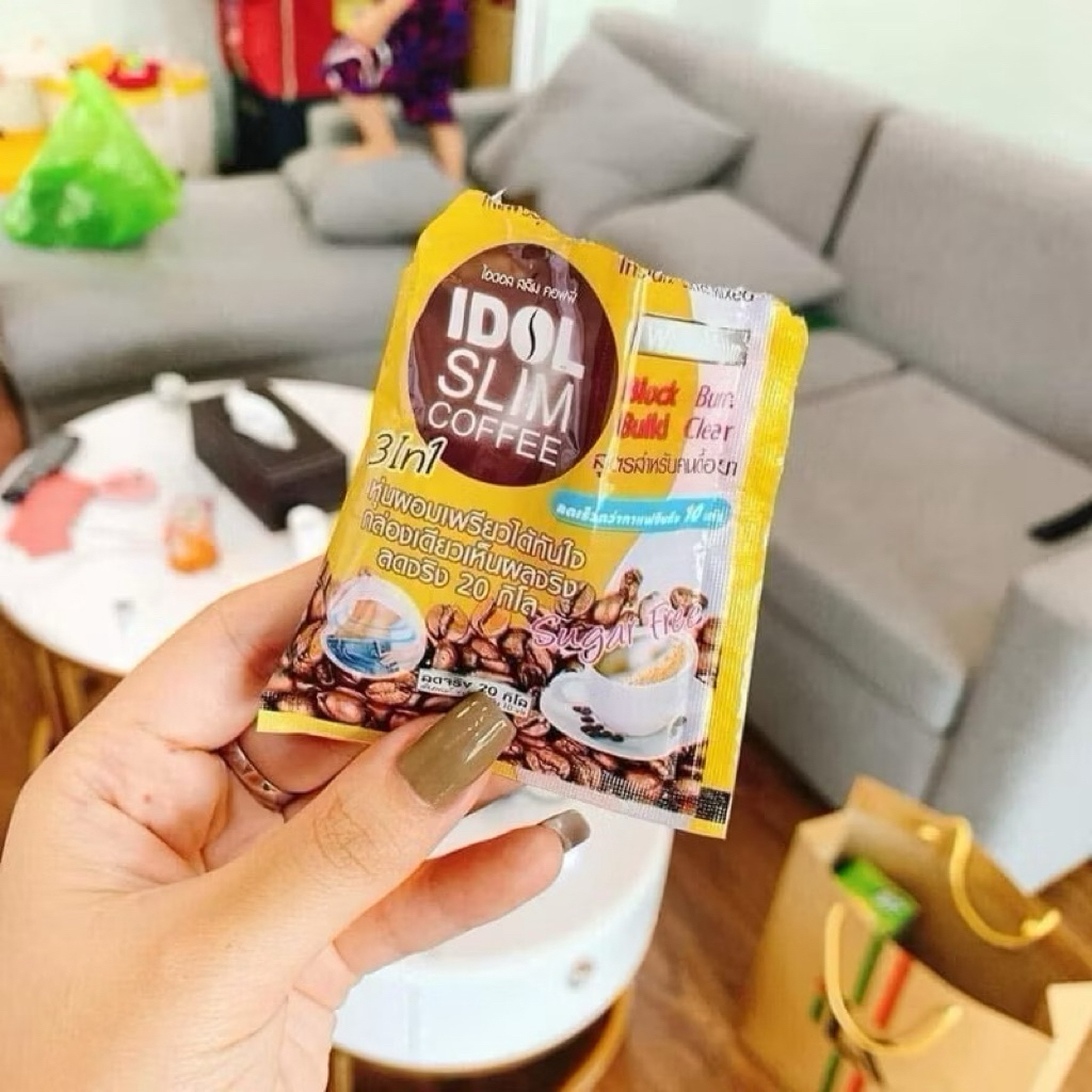 Cà Phê Idol Thơm Ngon Dễ Uống hoà tan 3 trong 1 gói màu vàng