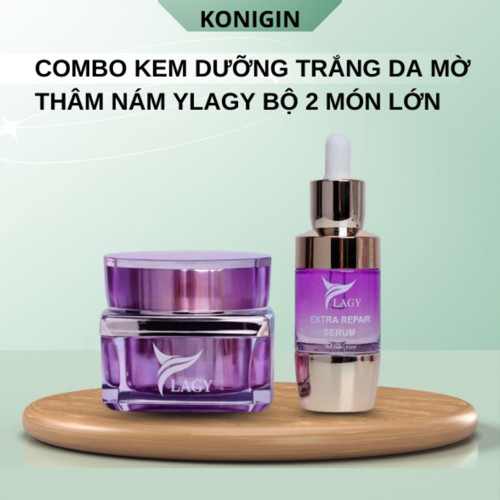Kem Mờ Thân Nám Dưỡng Trắng Da YLAGY Phục Hồi, Cấp Ẩm, Chống Lão Hóa Bộ 2 Món