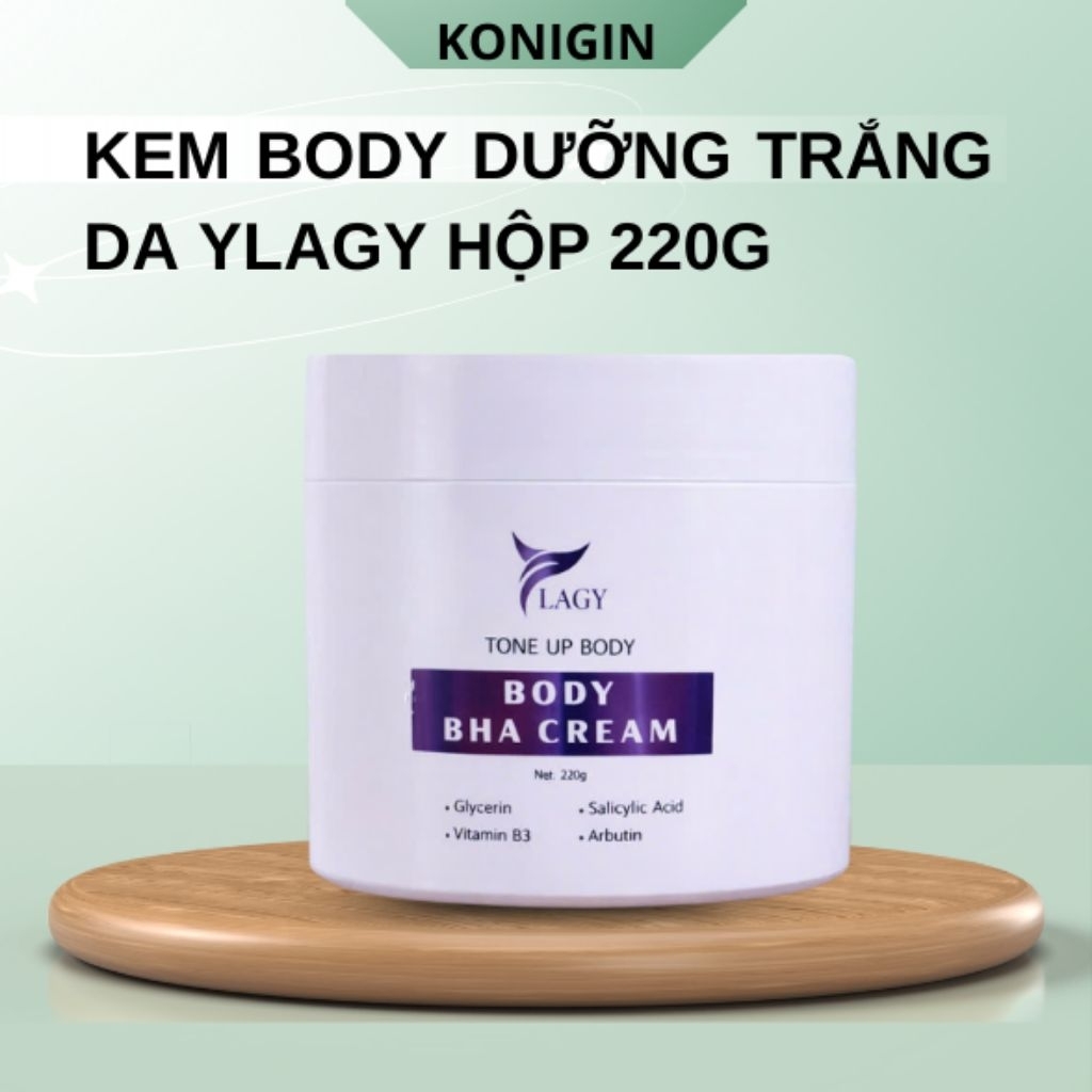 Kem Body Dưỡng Trắng Ylagy  Cấp Ẩm Sâu, Làm Sáng Da, Mờ Thâm Sạm Toàn Thân Hủ 220g