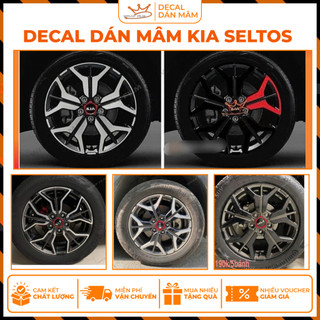 Bộ Decal dán mâm Seltos 2020-2023 (5bánh)