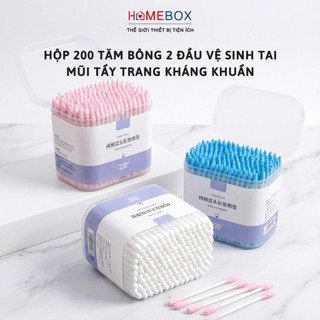 Tăm Bông Kháng Khuẩn 2 Đầu Vệ Sinh Tai Mũi An Toàn, Bông Ngoáy Tai Mềm Mại Tiện Lợi Chăm Sóc Tai