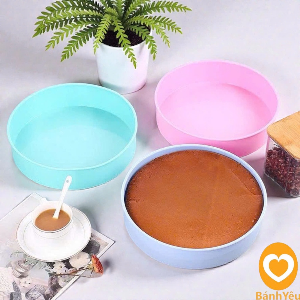 Khuôn Silicon Tròn Làm Bánh – Khuôn Bánh Kem Nhiều Kích Thước 10cm 15cm 20cm 25cm