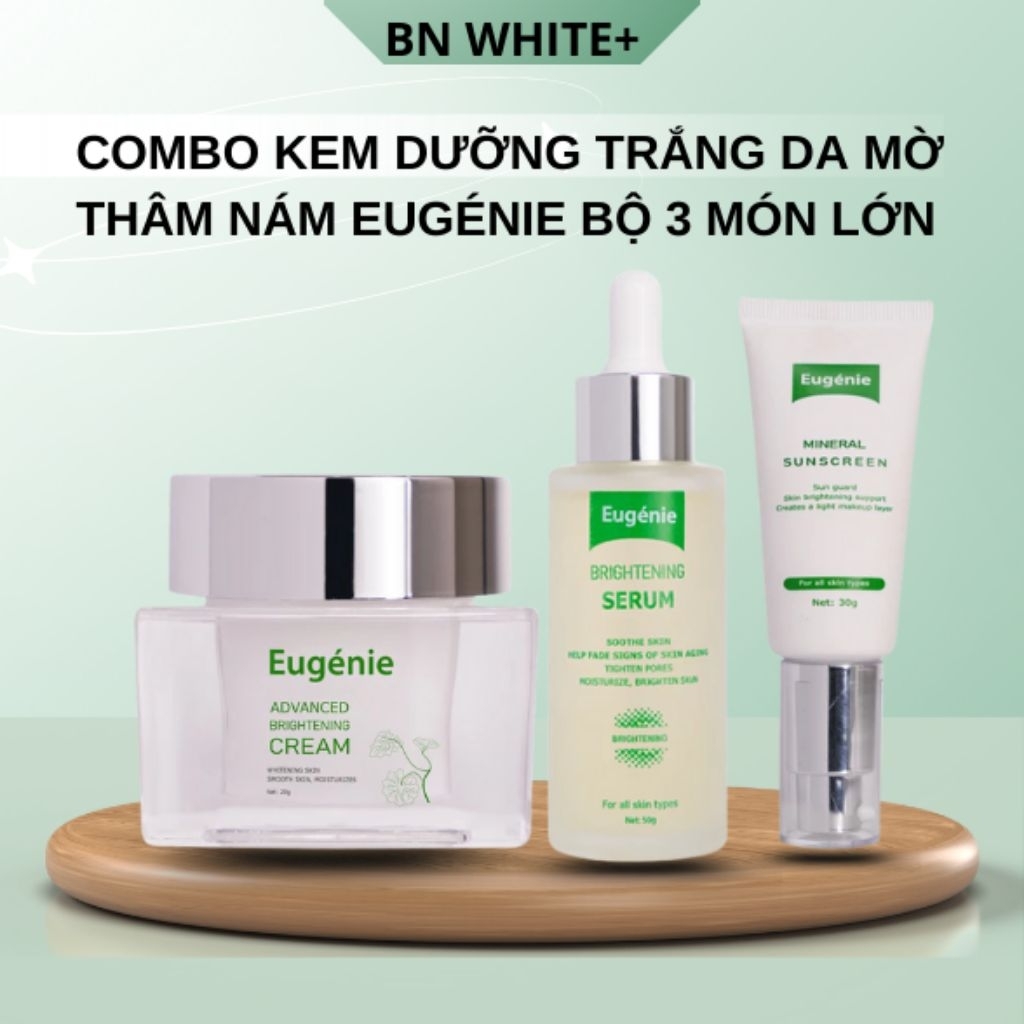 Kem Nám Mờ Thâm Eugénie Dưỡng Trắng Mờ Đều Màu Da Bộ 3 Món