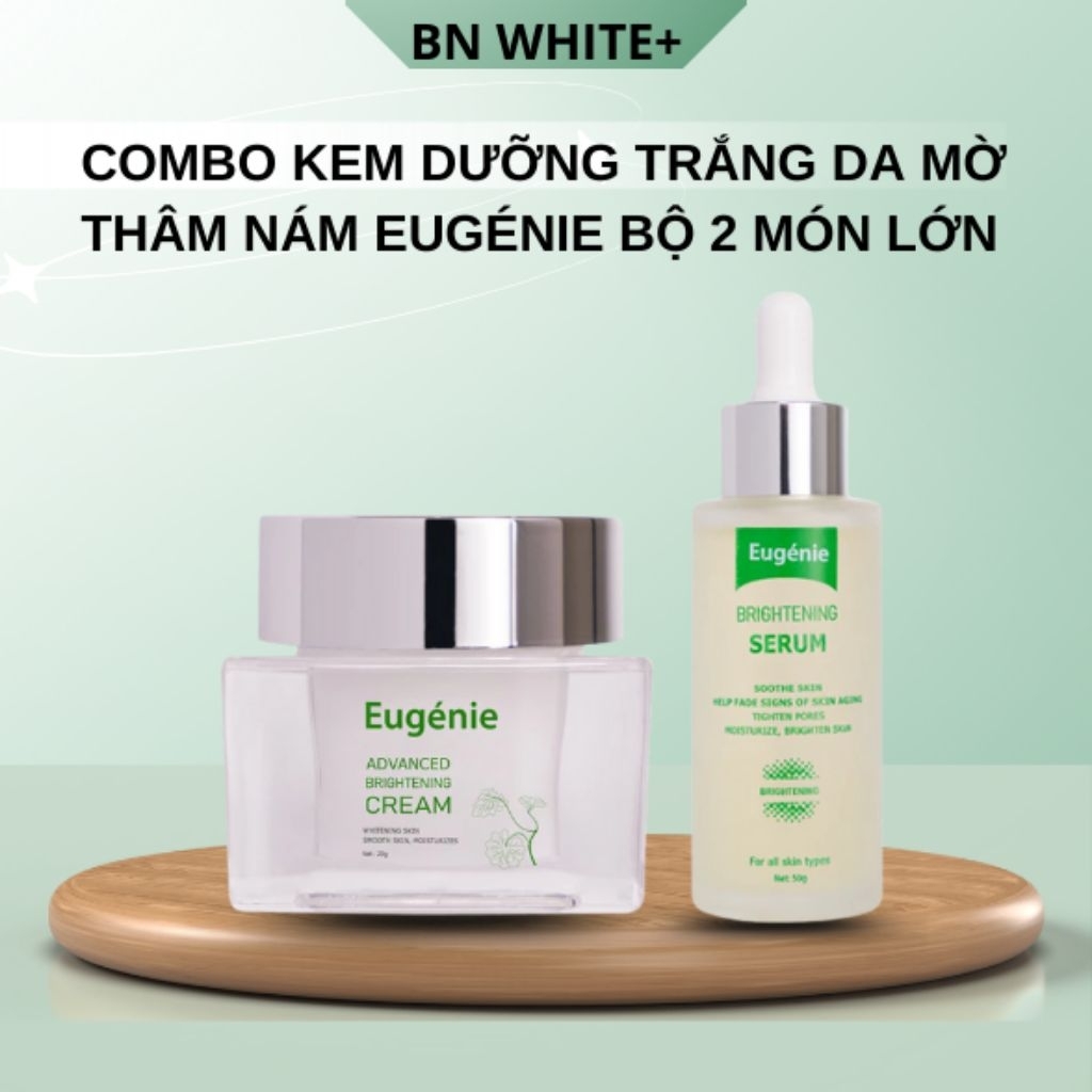 Kem Nám Mờ Thâm Dưỡng Trắng Da Eugénie Hỗ Trợ Da Sáng Đều Màu Chăm Sóc Da Hàng Ngày Bộ 2 Món