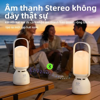 Loa Bluetooth di động Goojodoq TWS với đèn ngủ 2 trong 1,điều khiển cảm ứng 3 cấp độ,thời lượng pin