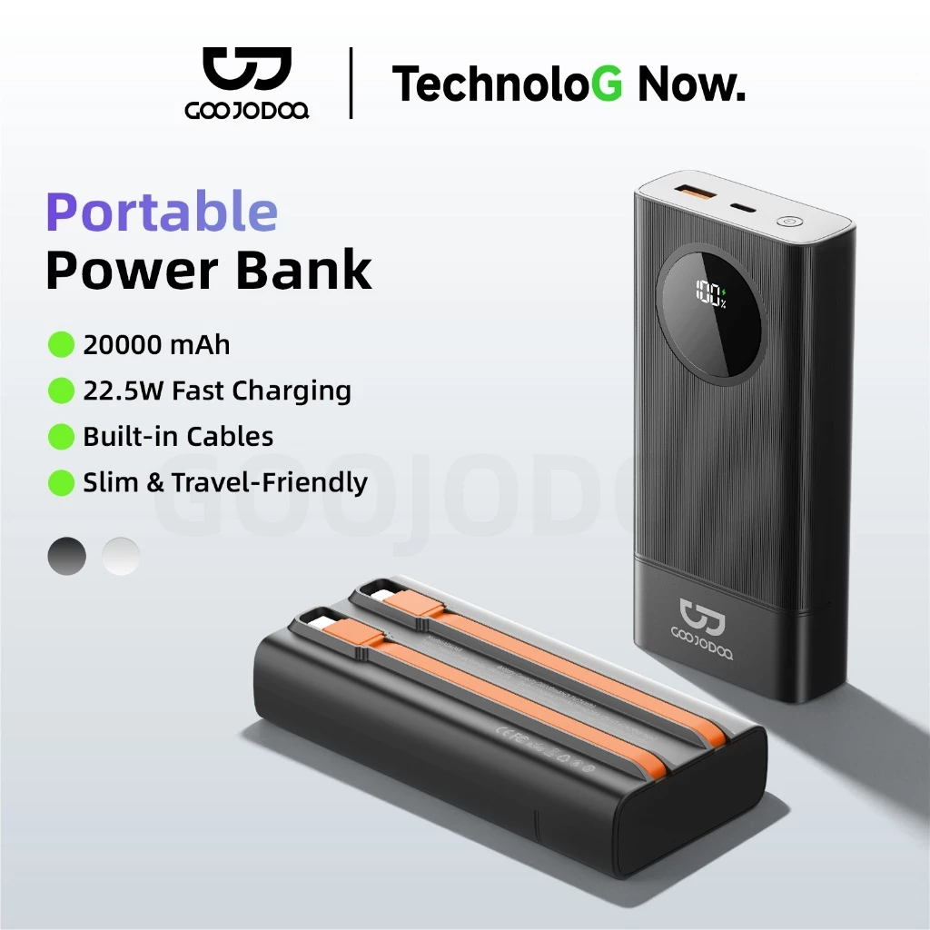 Sạc dự phòng Goojodoq 20000mAh sạc nhanh 22.5W