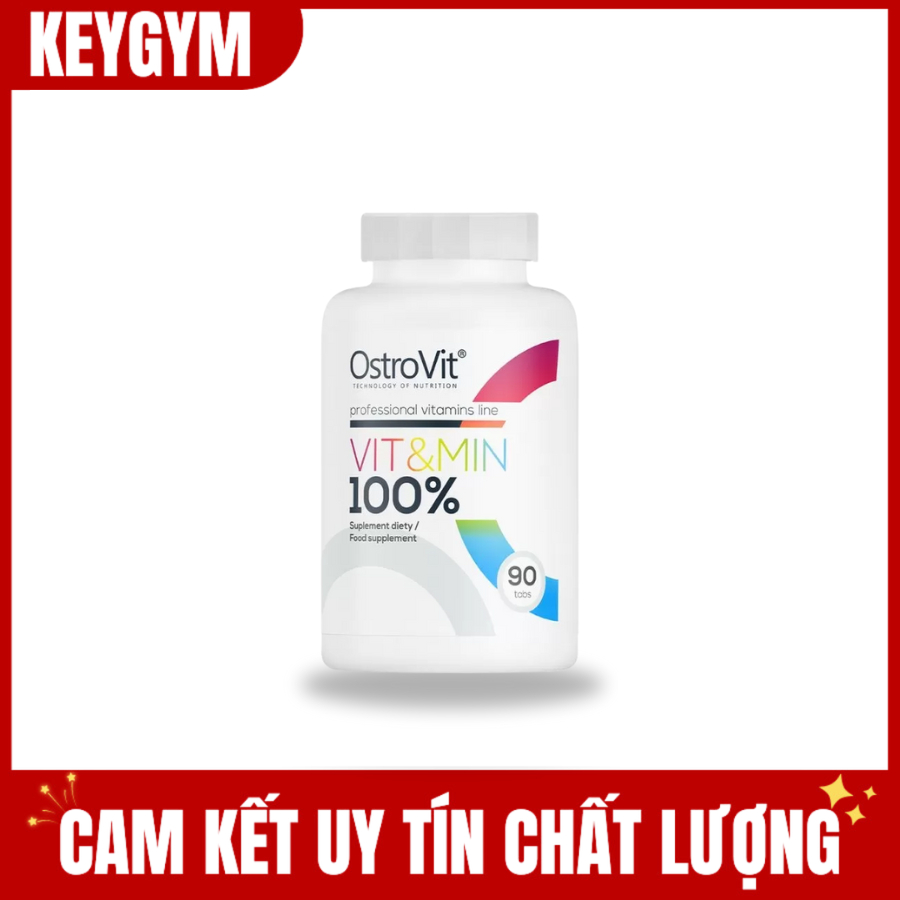 [BN] Thực Phẩm Bổ Sung Vitamin và Khoáng Chất Ostrovit Vit&Min 100% - 90 viên - KEYGYM