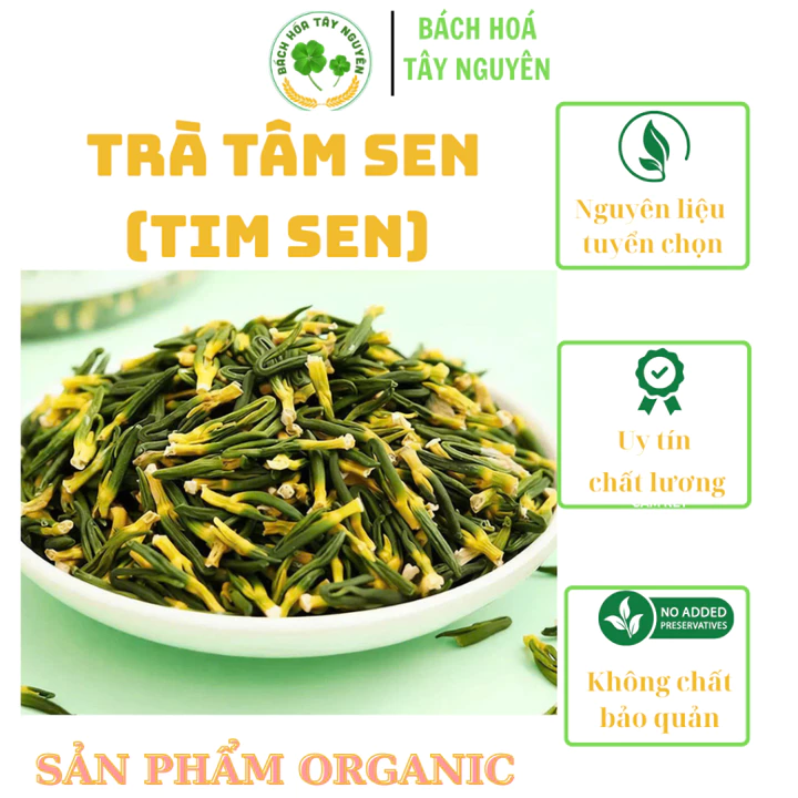 Trà Tâm Sen (Tim Sen) Sấy Khô Loại Đẹp Thượng Hạng Hỗ Trợ Ngủ Ngon Giải Nhiệt