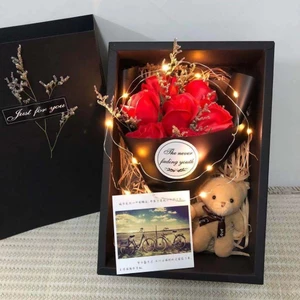 Quà Tặng Valentine YangYang Hoa Hồng Sáp Có Đèn LED & Gấu – Quà Tặng 14/2 Cho Người Yêu, Bạn Gái