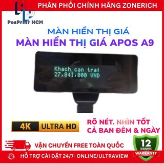 Màn hình hiển thị giá APOS A9, màn hình LED thu ngân cho máy POS, hàng chính hãng, bảo hành 12 tháng