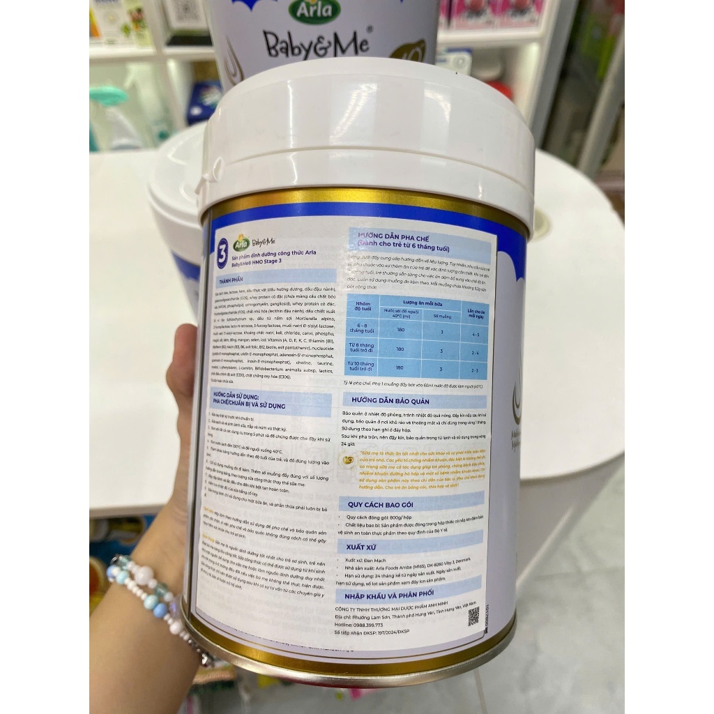 [🔥DEAL SỐC CÓ HẠN🔥] Sữa Arla Baby&Me HMO Bổ Sung 5 HMO, OPN, BB-12-Bé Lớn Khôn Từng Ngày TGSS