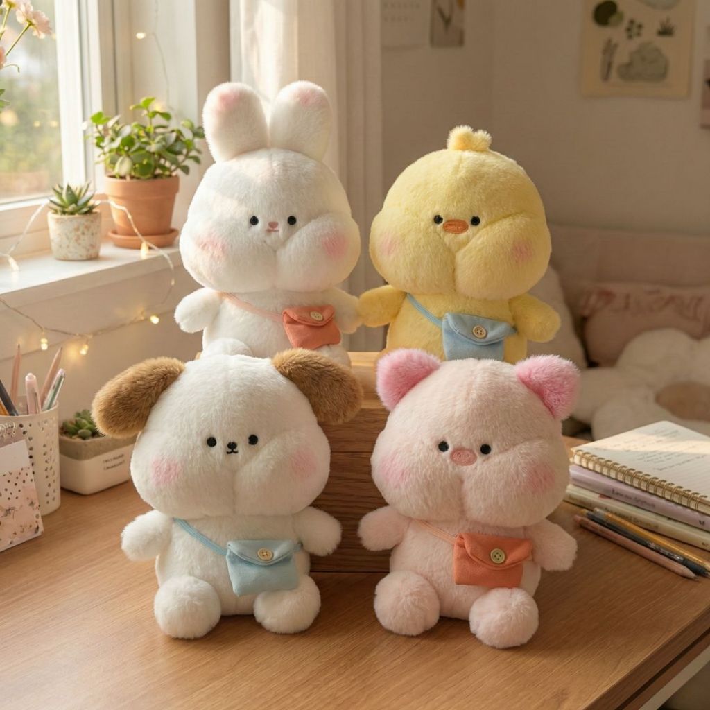Gấu Bông Nhỏ 23-25CM Cao Cấp Mềm Mại, Thú Nhồi Bông Mini Nhiều Mẫu Đáng Yêu Làm Quà Tặng,Decor