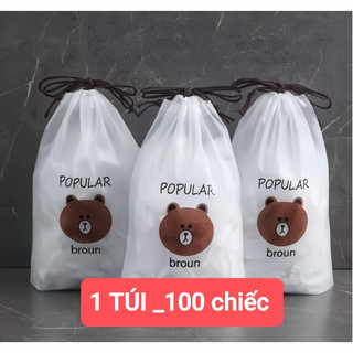 Combo 10 Túi bọc thực phẩm JYoohome co giãn đa năng nilon PE bọc kín chống bụi giữ đồ ăn tươi lâu
