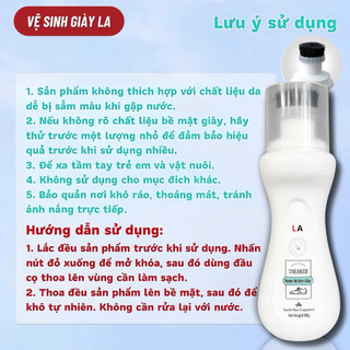 Combo 3 Chai vệ sinh giày dép LA làm sạch sneaker tẩy bẩn khử mùi hôi giữ giày trắng như mới 100ml