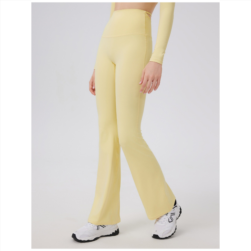 【Fumeng】Quần tây tứ kích nữ tập gym cao eo thắt lưng trống siêu mềm nhanh khô che béo nâng mông