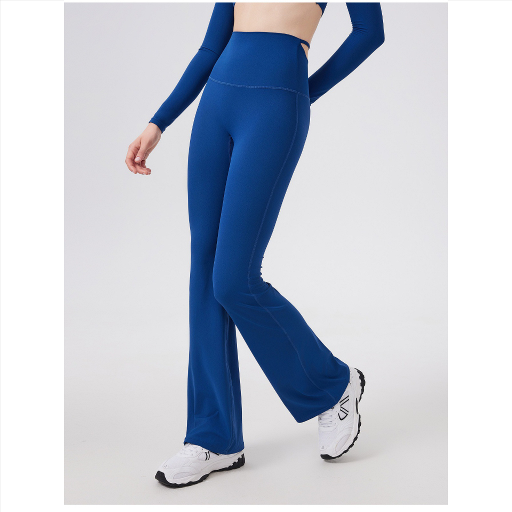 【Fumeng】Quần tây tứ kích nữ tập gym cao eo thắt lưng trống siêu mềm nhanh khô che béo nâng mông