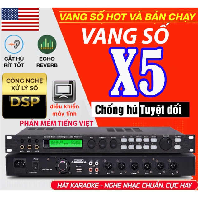Vang Số Karaoke X5 Bộ Xử Lý Tốc Độ Cao Chip DSP Mới,Âm Thanh Cực