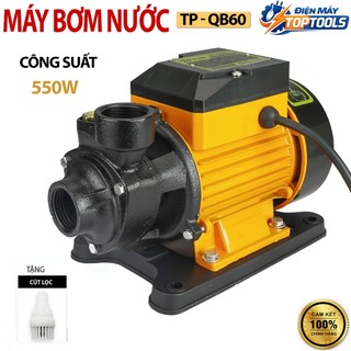 Máy bơm nước Toptools, máy bơm hút nước TP-QB60 550w 0.5HP, bơm nước, tưới tiêu...Bảo hành 6 tháng