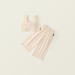 Set Bộ Bé Gái, Bộ Đồ Bé Gái Phong Cách Tiểu Thư Thiết Kế Áo Phối Nơ Quần Ống Suông Chất Liệu Mềm Mại