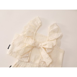Set Bộ Bé Gái, Bộ Đồ Bé Gái Phong Cách Tiểu Thư Thiết Kế Áo Phối Nơ Quần Ống Suông Chất Liệu Mềm Mại