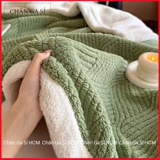 ⚜️ĐẲNG CẤP⚜️Mền Lông Cừu 2 Mặt Cao Cấp Nhập Khẩu 2m3x2m Đắp Ấm, Mềm Mại, Nặng 2,2kg _ Chăn Ga Sỉ HCM