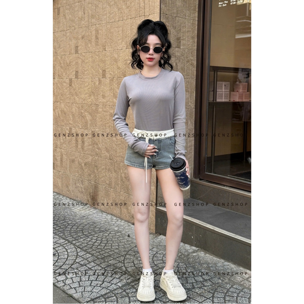 ( Mở Bán 69k ) Áo Thun Dài Tay THUN TĂM Ôm Body Co Giãn BST26
