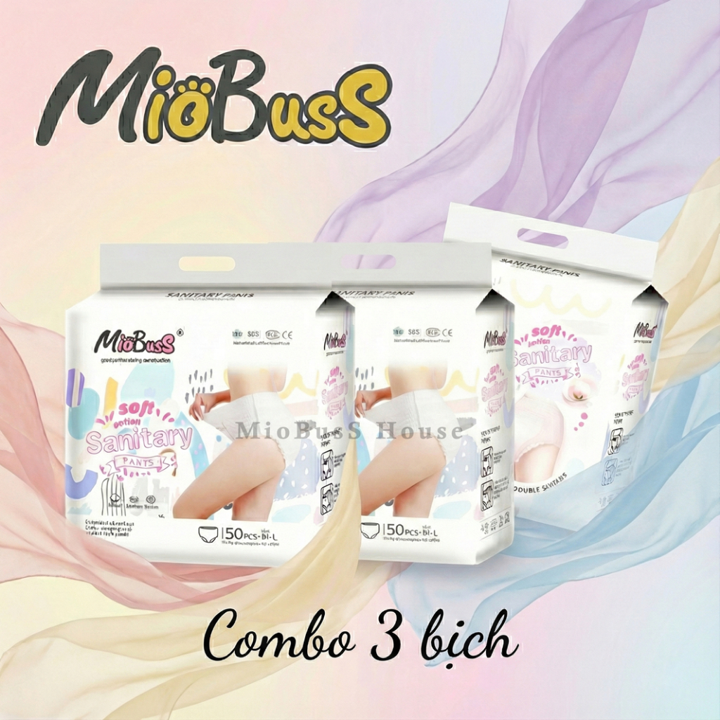 [30 miếng] MioBusS Băng vệ sinh quần người lớn – Thoáng khí, thấm hút, an toàn cho da