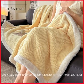 ⚜️ĐẲNG CẤP⚜️Mền Lông Cừu 2 Mặt Cao Cấp Nhập Khẩu 2m3x2m Đắp Ấm, Mềm Mại, Nặng 2,2kg _ Chăn Ga Sỉ HCM