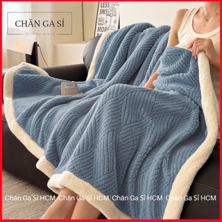 ⚜️ĐẲNG CẤP⚜️Mền Lông Cừu 2 Mặt Cao Cấp Nhập Khẩu 2m3x2m Đắp Ấm, Mềm Mại, Nặng 2,2kg _ Chăn Ga Sỉ HCM