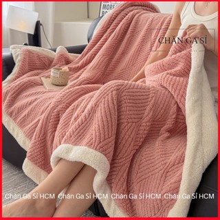 ⚜️ĐẲNG CẤP⚜️Mền Lông Cừu 2 Mặt Cao Cấp Nhập Khẩu 2m3x2m Đắp Ấm, Mềm Mại, Nặng 2,2kg _ Chăn Ga Sỉ HCM