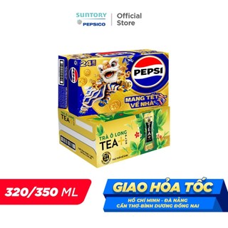 [SALE 15.7] Combo 1 Thùng Pepsi và 1 Thùng Trà Ô Long Tea+ (320ml hoặc 350ml/lon)
