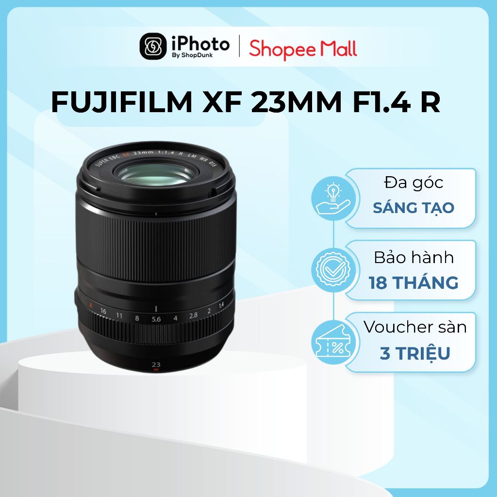 Ống Kính Máy Ảnh Fujifilm XF23mm F1.4 R LM WR Chính Hãng - Ống Kính Khẩu Lớn Bảo Hành 18 Tháng