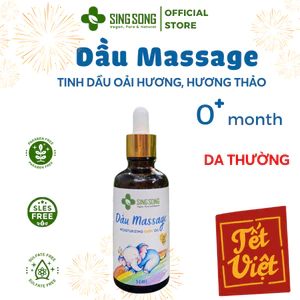 Dầu massage cho bé I SingSong I thư giãn, dưỡng ẩm, dễ ngủ cho cả Mẹ và Bé - 50ml