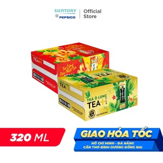 [SALE 15.7] Combo 1 Thùng Trà Ô Long Tea+ và 1 Thùng Trà Ô Long Tea+ Vị Đào Nhiệt Đới (320ml/lon)