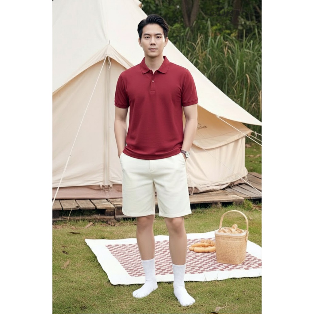 Áo Polo Nam GUMAC Form Suông Cổ Bẻ Phối Viền Thanh Lịch APNF12014