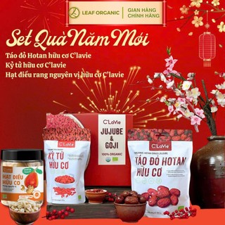Set quà tặng năm mới HỮU CƠ C’LAVIE (Táo đỏ, Kỷ tử, Hạt điều rang nguyên vị) - AN LÀNH KHỞI ĐẦU
