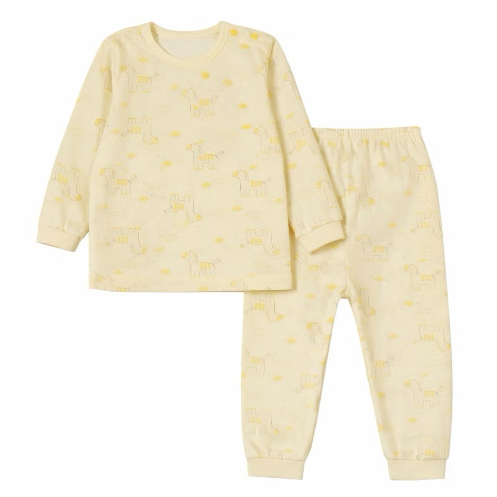 [Màu Vàng] Bộ dài tay Happyland dư xịn fulltag chất cotton mỏng(80-90-100-110-120)