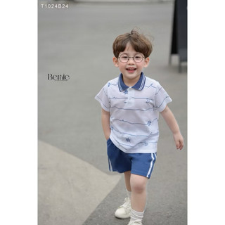 Bộ Bé Trai Polo Mùa Hè Beernie Họa Tiết Biển Xanh từ 1tuổi đến 7 tuổi  ( 8-24kg )