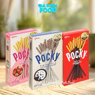 BÁNH Glico Pocky Kem C- hocolate/ Kem dâu/ Matcha/ Double Choco/ Kem cookies & cream - 40g