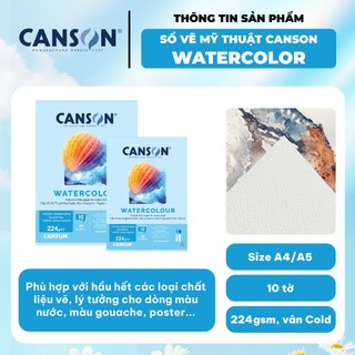 [HỎA TỐC HCM] Giấy/ Sổ keo vẽ mỹ thuật cao cấp Canson 160/224sm