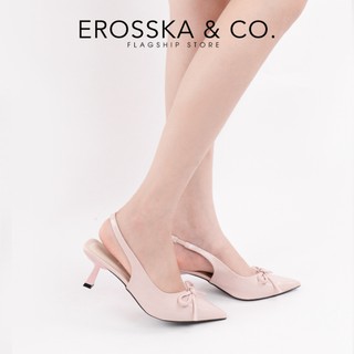 [EROSSKA] - Giày cao gót nữ mũi nhọn đính nơ kiểu dáng sang trọng thời trang cao 7cm - EH058