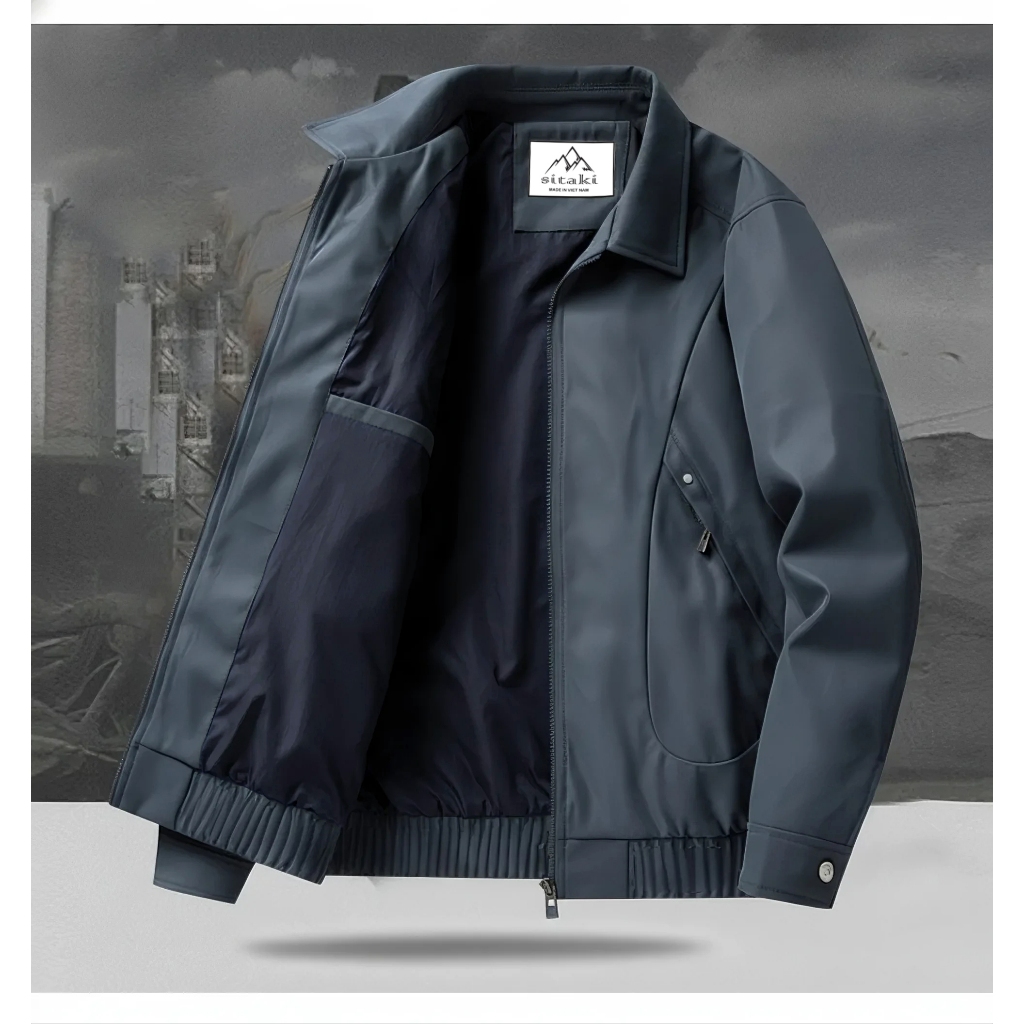 Áo Khoác Dù Nam Cao Cấp Khóa Kéo, Áo Jacket Nam Cổ Bẻ Form Chuẩn, Dày Dặn Lót Trong Thoáng Khí( có túi trong) SKD50