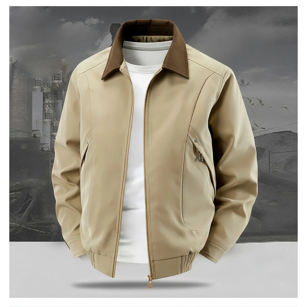 Áo Khoác Dù Nam Cao Cấp Khóa Kéo, Áo Jacket Nam Cổ Bẻ Form Chuẩn, Dày Dặn Lót Trong Thoáng Khí( có túi trong) SKD50