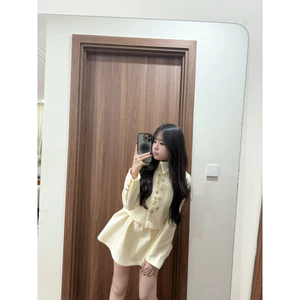 𝐁𝐘𝐀𝐓.𝐂𝐋𝐎𝐒𝐄𝐓 𝟐 | set dạ tiểu thư đính cúc chuẩn ThuHa.