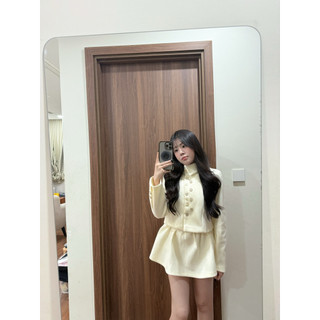 𝐁𝐘𝐀𝐓.𝐂𝐋𝐎𝐒𝐄𝐓 𝟐 | set dạ tiểu thư đính cúc chuẩn ThuHa.